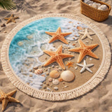 Round Beach Towel Ocean Star