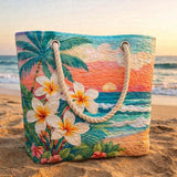 Tropical Vibe Quilted Beach Bag