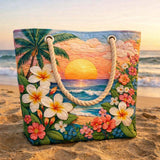 Tropical Vibe Quilted Beach Bag