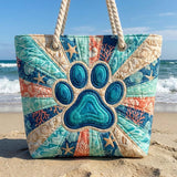 Quilted Paw Patch Beach Bag