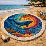 Round Beach Towel Sunset Drift
