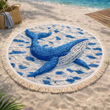 Round Beach Towel Ocean Glide