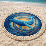 Round Beach Towel Golden Current