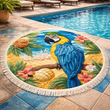 Round Beach Towel Blue Lagoon