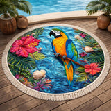 Round Beach Towel Island Bloom