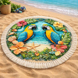 Coastal Round Beach Towel