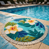 Round Beach Towel Tropical Vibe