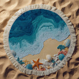 Round Beach Towel Sea Whisper