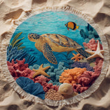 Round Beach Towel Sea Whisper