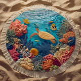 Round Beach Towel Sea Whisper