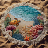 Round Beach Towel Sea Whisper