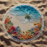 Round Beach Towel Sea Whisper