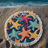 Round Beach Towel Tropical Vibes