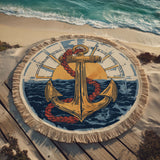Round Beach Towel Ocean Guardian