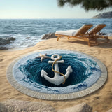 Round Beach Towel Aqua Harmony