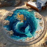 Round Beach Towel Aqua Harmony