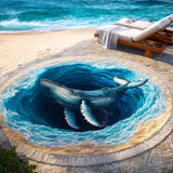 Round Beach Towel Aqua Harmony