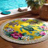 Round Beach Towel Tropic Nomad
