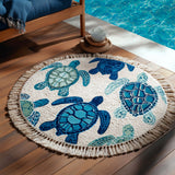 Round Beach Towel Tropic Nomad