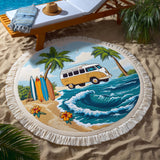 Round Beach Towel Sandy Haven
