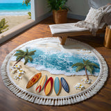 Round Beach Towel Sandy Haven