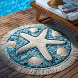 Round Beach Towel Shell Serenity