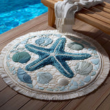 Round Beach Towel Shell Serenity