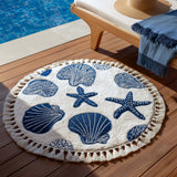 Round Beach Towel Shell Serenity
