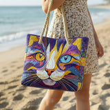 Quilted Beach Bag Catitude