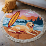 Round Beach Towel Golden Shore