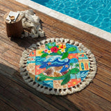 Round Beach Towel Turtle of the Soul