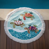 Round Beach Towel Soul Turtle