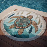 Round Beach Towel Soul Turtle