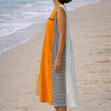 Maya | Striped Midi Dress