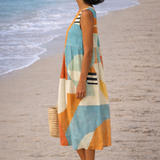 Iris | Geometric Midi Dress
