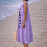 Emma | Midi dress with violet flowers
