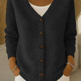 Rosemary | Diamond Quilted Button Cardigan