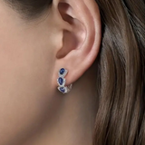 Seren | Sapphire Hoop Earrings