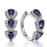 Seren | Sapphire Hoop Earrings