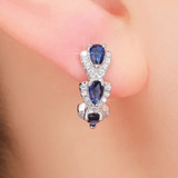 Seren | Sapphire Hoop Earrings