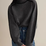 Eva | Women's Piped Turtleneck Sweater