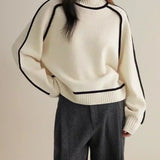 Eva | Women's Piped Turtleneck Sweater