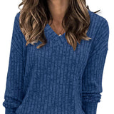 EVELYN™ | Women V Neck Oversized Lightweight Knit Sweater