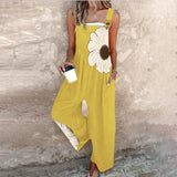 Jumpsuit - Elegant jumpsuit with contrasting floral pattern