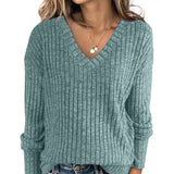 EVELYN™ | Women V Neck Oversized Lightweight Knit Sweater