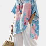 Vantrel | Comfortable Relaxed Linen Top & Striped Bamboo Pants