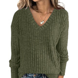 EVELYN™ | Women V Neck Oversized Lightweight Knit Sweater