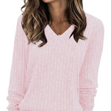 EVELYN™ | Women V Neck Oversized Lightweight Knit Sweater
