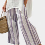 Luxmere | Comfortable Relaxed Blouse & Striped Bamboo Pants