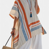 Caevan | Sophisticated Asymmetrical Blouse & Wide-Leg Linen Pants